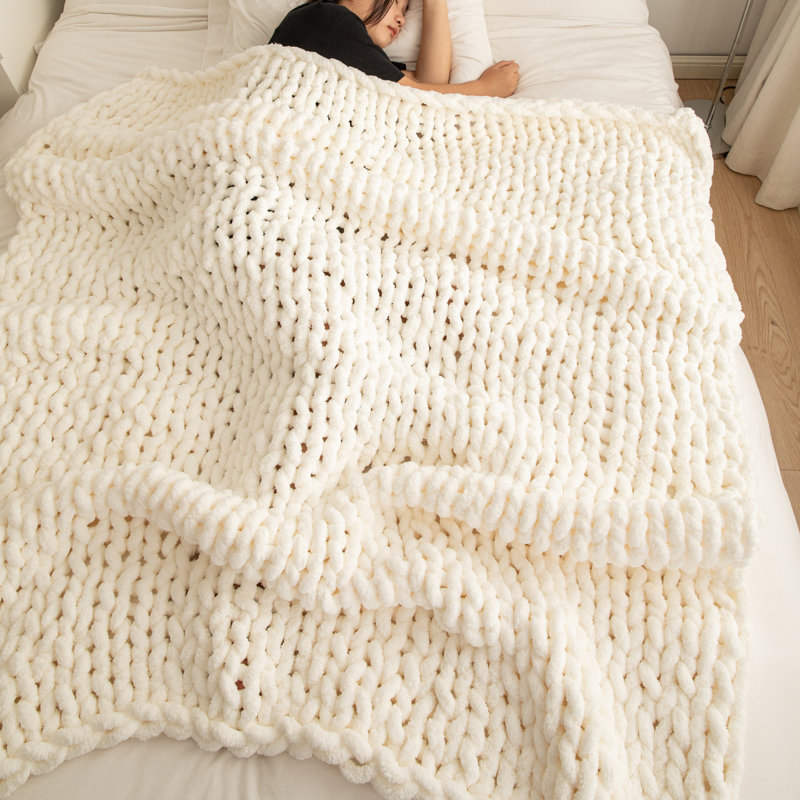 Wayfair chunky knit blanket sale